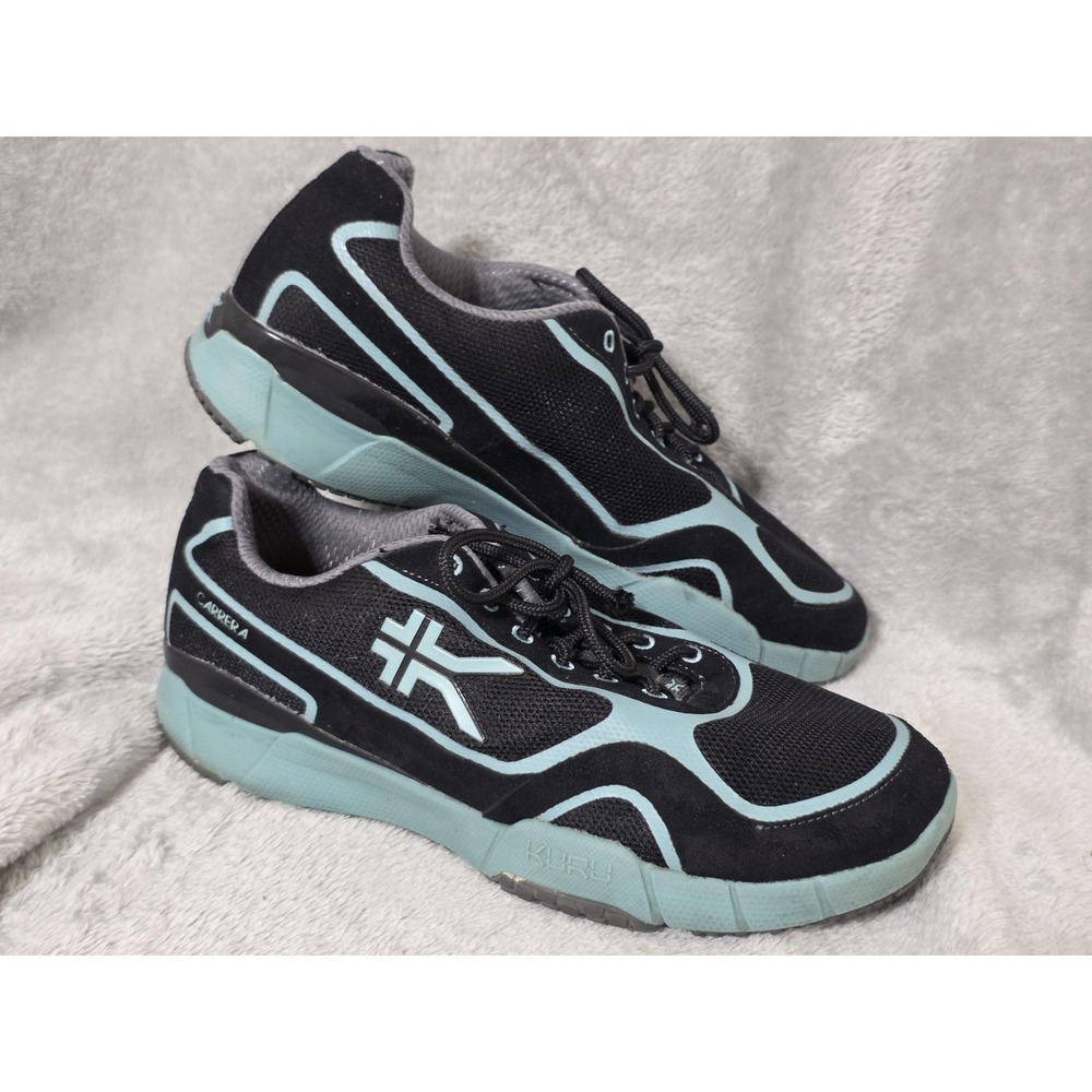 KURU Carrera Shoes Womens 9 Black Teal Mesh Running Sneakers Comfort 202209